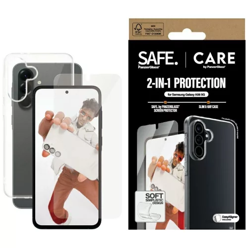 CARE by PanzerGlass Fashion 2w1 Etui+Szkło Samsung Galaxy A56 5G tok és üvegfólia, átlátszó