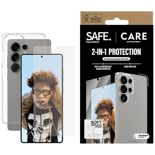 CARE by PanzerGlass Fashion 2in1 tok és edzett üvegfólia Samsung Galaxy S25 Ultra, átlátszó