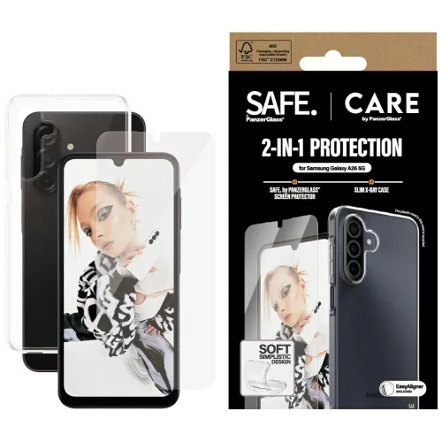 CARE by PanzerGlass Fashion 2in1 Samsung Galaxy A26 5G tok és üvegfólia, átlátszó