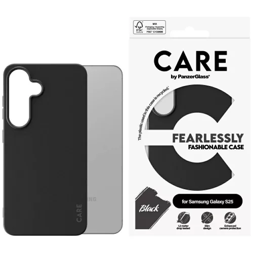 CARE by PanzerGlass Fashion Samsung Galaxy S25 tok, fekete