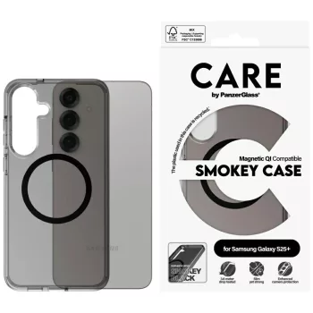   CARE by PanzerGlass Flagship Urban Combat Black QI Case Samsung Galaxy S25 Plus tok, átlátszó