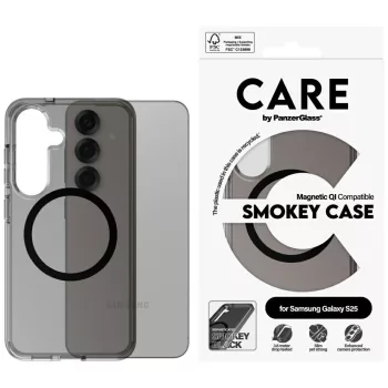  CARE by PanzerGlass Flagship Urban Combat case QI Samsung Galaxy S25 átlátszó-szürke