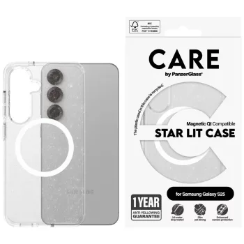   CARE by PanzerGlass Flagship Urban Combat case QI Samsung Galaxy S25 tok, átlátszó