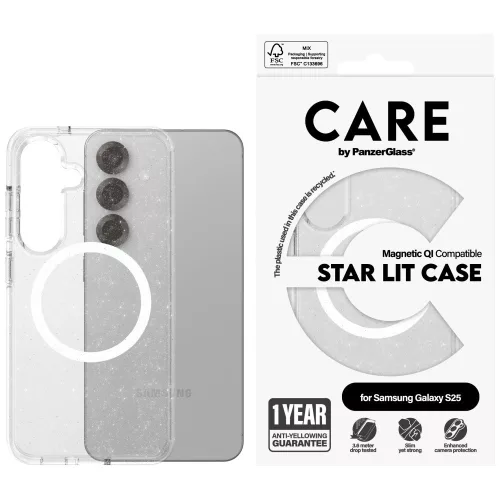 CARE by PanzerGlass Flagship Urban Combat case QI Samsung Galaxy S25 tok, átlátszó