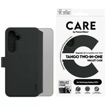   CARE by PanzerGlass Feature Tango 2in1 Wallet Case Samsung Galaxy S25 Plus tok, fekete