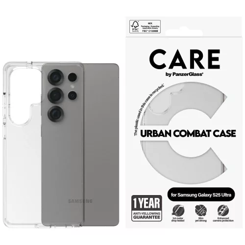 CARE by PanzerGlass Flagship Urban Combat Samsung Galaxy S25 Ultra tok, átlátszó