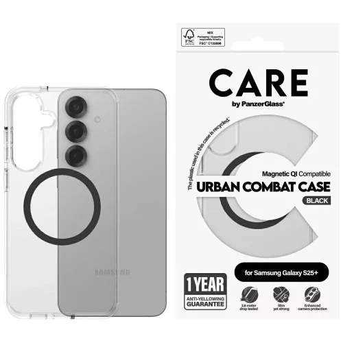 CARE by PanzerGlass Flagship Urban Combat QI Samsung Galaxy S25 Plus tok, átlátszó
