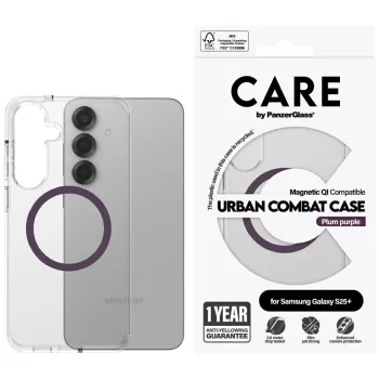   CARE by PanzerGlass Flagship Urban Combat case QI Samsung Galaxy S25 Plus tok, átlátszó
