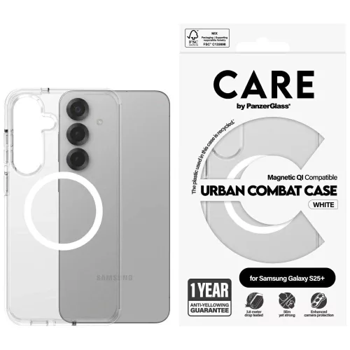 CARE by PanzerGlass Flagship Urban Combat QI Samsung Galaxy S25 Plus tok, átlátszó