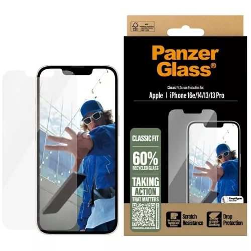 PanzerGlass Classic Fit iPhone 16e edzett üvegfólia