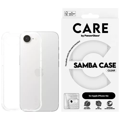 CARE by PanzerGlass Fashion iPhone 16e tok, átlátszó