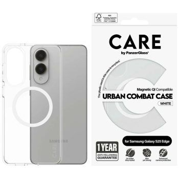   CARE by PanzerGlass Flagship Urban Combat White QI Samsung Galaxy S25 Edge edzett üvegfólia