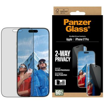   PanzerGlass Ultra-Wide Fit EasyAligner Privacy Glass iPhone 17 Pro betekintésvedő edzett üvegfólia