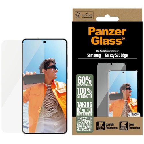 PanzerGlass Ultra-Wide Fit Tempered Glass Samsung Galaxy S25 Edge edzett üvegfólia