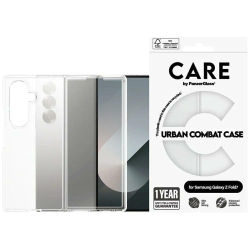 CARE by PanzerGlass Flagship Urban Combat Case Samsung Galaxy Z Fold 7 tok, átlátszó