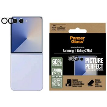   PanzerGlass PicturePerfect Tempered Glass Lens Samsung Galaxy Z Flip7 kameravédő, fekete