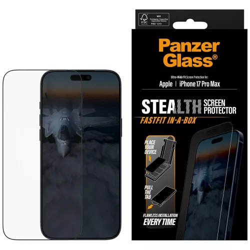 PanzerGlass Stealth Ultra-Wide Fit Fastfit Tempered Glass iPhone 17 Pro Max edzett üvegfólia