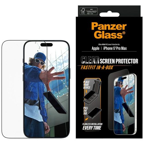 PanzerGlass Ultra-Wide Fit Fastfit Tempered Glass iPhone 17 Pro Max edzett üvegfólia