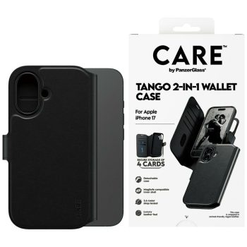   CARE by PanzerGlass Feature Tango 2w1 Wallet Case MagSafe iPhone 17 tok, fekete