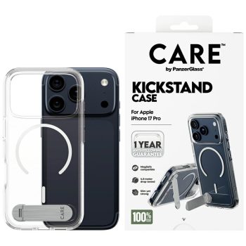   CARE by PanzerGlass Feature w. Kickstand MagSafe iPhone 17 Pro tok, átlátszó