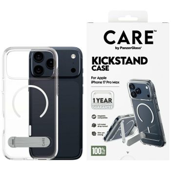   CARE by PanzerGlass Feature w. Kickstand MagSafe iPhone 17 Pro Max tok, átlátszó