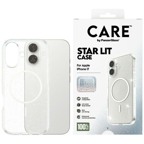CARE by PanzerGlass Flagship Urban Explorer w. tok, fehér MagSafe case iPhone 17 Star Lit tok, átlátszó