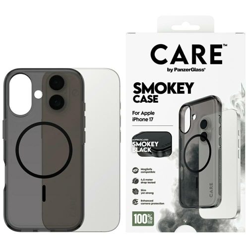 CARE by PanzerGlass Flagship Urban Explorer case in tok, fekete MagSafe iPhone 17 tok, fekete