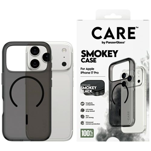 CARE by PanzerGlass Flagship Urban Explorer case in tok, fekete MagSafe iPhone 17 Pro tok, fekete