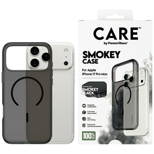 CARE by PanzerGlass Flagship Urban Explorer case tok, fekete MagSafe iPhone 17 Pro Max tok, fekete