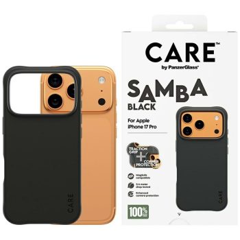   CARE by PanzerGlass Ftok, szürkeionable Samba MagSafe iPhone 17 Pro tok, fekete