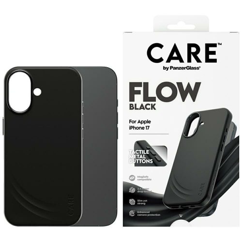 CARE by PanzerGlass Feature FLOW MagSafe case iPhone 17 tok, fekete