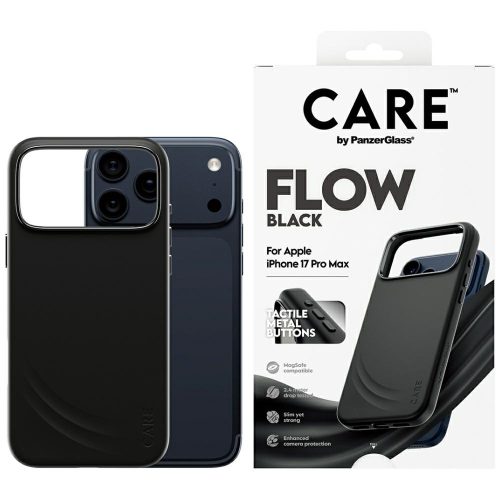 CARE by PanzerGlass Feature FLOW MagSafe iPhone 17 Pro Max tok, fekete