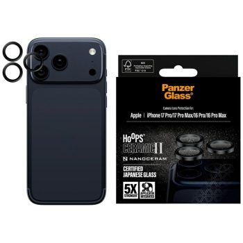   PanzerGlass Hoops Ceramic II Camera Lens Glass iPhone 17 Pro / 17 Pro Max / 16 Pro / 16 Pro Max kameravédő