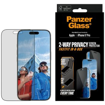   PanzerGlass Ultra-Wide Fit Fastfit Privacy Glass iPhone 17 Pro betekintésvedő edzett üvegfólia