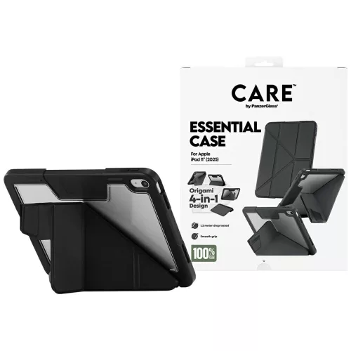 Care by PanzerGlass Y fold case iPad 11" 2025 (11th gen.) tok, fekete