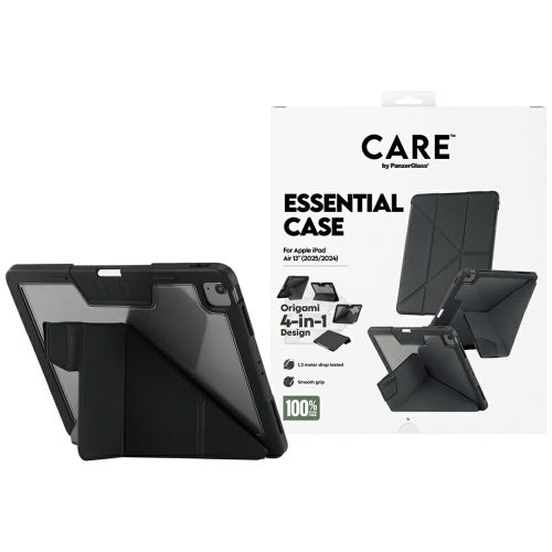 Care by PanzerGlass Y fold case iPad Air 13" 2024 / 2025 tok, fekete
