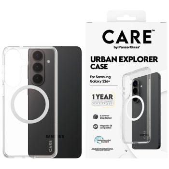   CARE Urban Explorer Qi Samsung Galaxy S26 Plus tok, átlátszó