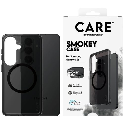 CARE by PanzerGlass Urban Explorer Smokey Qi Samsung Galaxy S26 tok, fekete