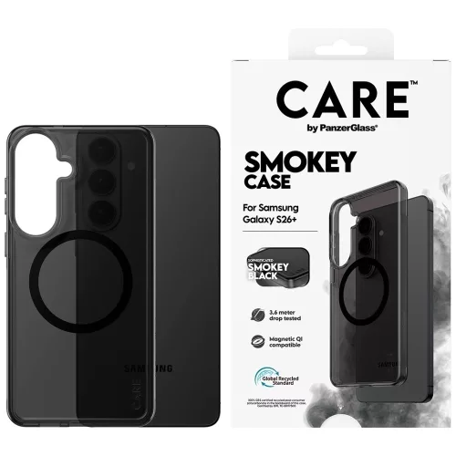 CARE by PanzerGlass Urban Explorer Smokey Qi Samsung Galaxy S26 Plus tok, fekete