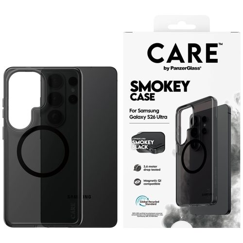 CARE by PanzerGlass Urban Explorer Smokey Qi Samsung Galaxy S26 Ultra tok, fekete