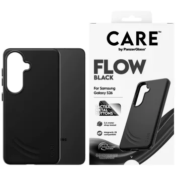 CARE by PanzerGlass Flow QI Samsung Galaxy S26 tok, fekete