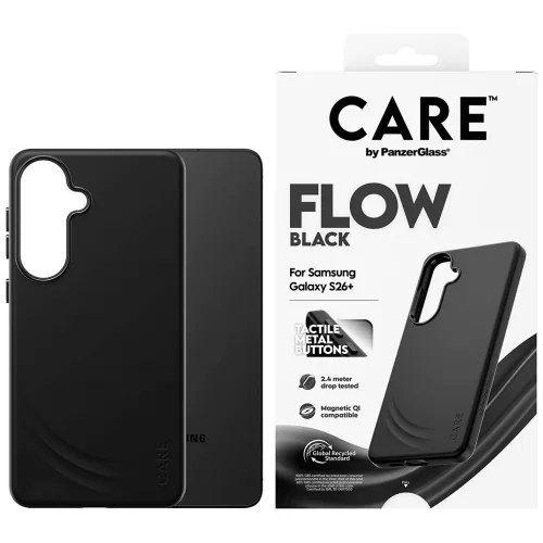 CARE by PanzerGlass Flow QI Samsung Galaxy S26 Plus tok, fekete
