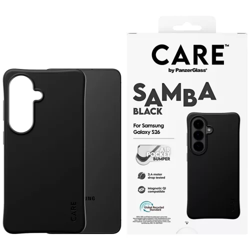 CARE by PanzerGlass Samba Qi Samsung Galaxy S26 tok, fekete