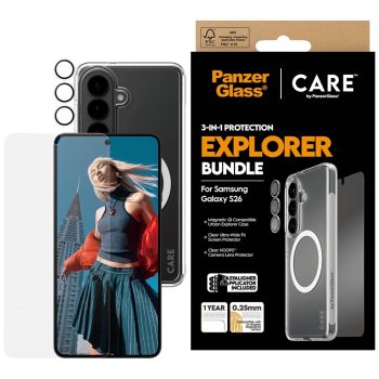   CARE by PanzerGlass 3in1 tok+edzett üvegfólia+kameravédő szett Samsung Galaxy S26
