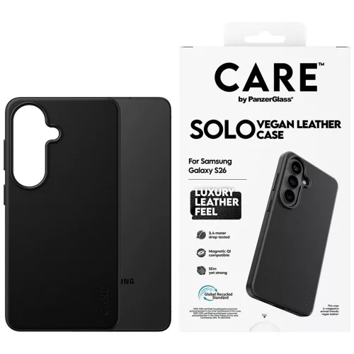 CARE by PanzerGlass Solo Samsung Galaxy S26 tok, fekete