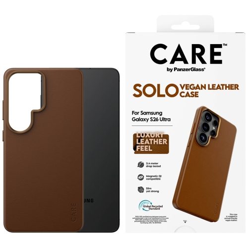 CARE by PanzerGlass Solo Qi Samsung Galaxy S26 Ultra tok, barna