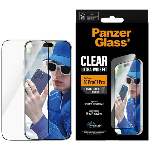 PanzerGlass Ultra-Wide Fit w. EazyAligner iPhone 18 Pro / 17 Pro (PG77588) üvegfólia