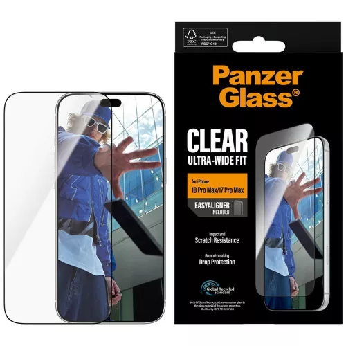 PanzerGlass Ultra-Wide Fit w. EasyAligner iPhone 18 Pro Max / 17 Pro Max (PG47173) üvegfólia