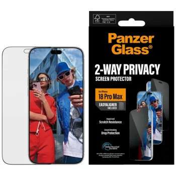   PanzerGlass Privacy 2-Way Ultra-Wide Fit EasyAligner iPhone 18 Pro Max (PG37957) betekintésvédő üvegfólia