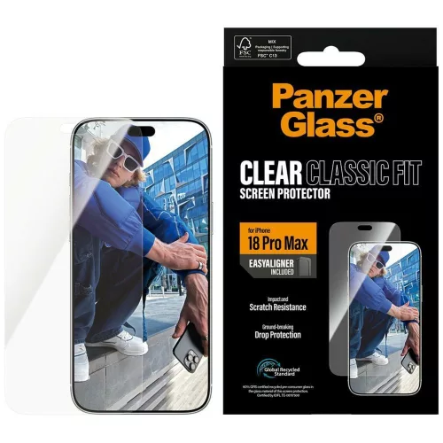 PanzerGlass Classic fit w. EasyAligner iPhone 18 Pro Max (PG27826) üvegfólia
